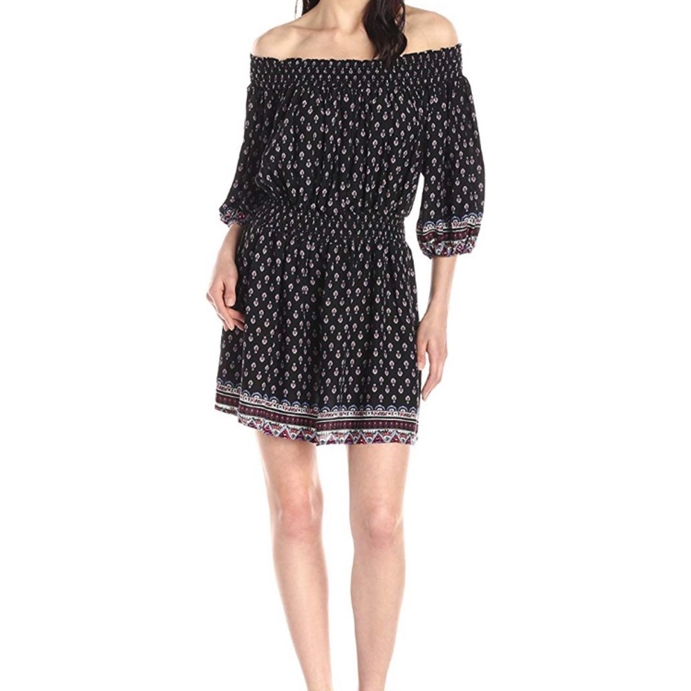 Off the Shoulder Printed Dress